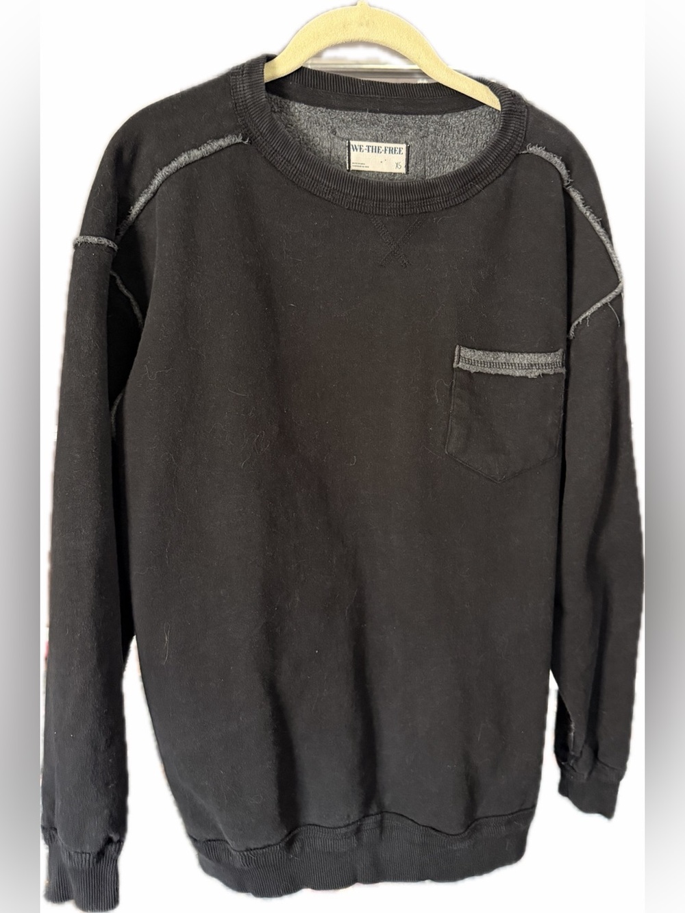 We The Free Black Oversized Sweatshirt
